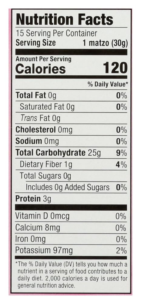 Streit's Passover Matzos Kosher For Passover 16 oz. Pack of 6.6