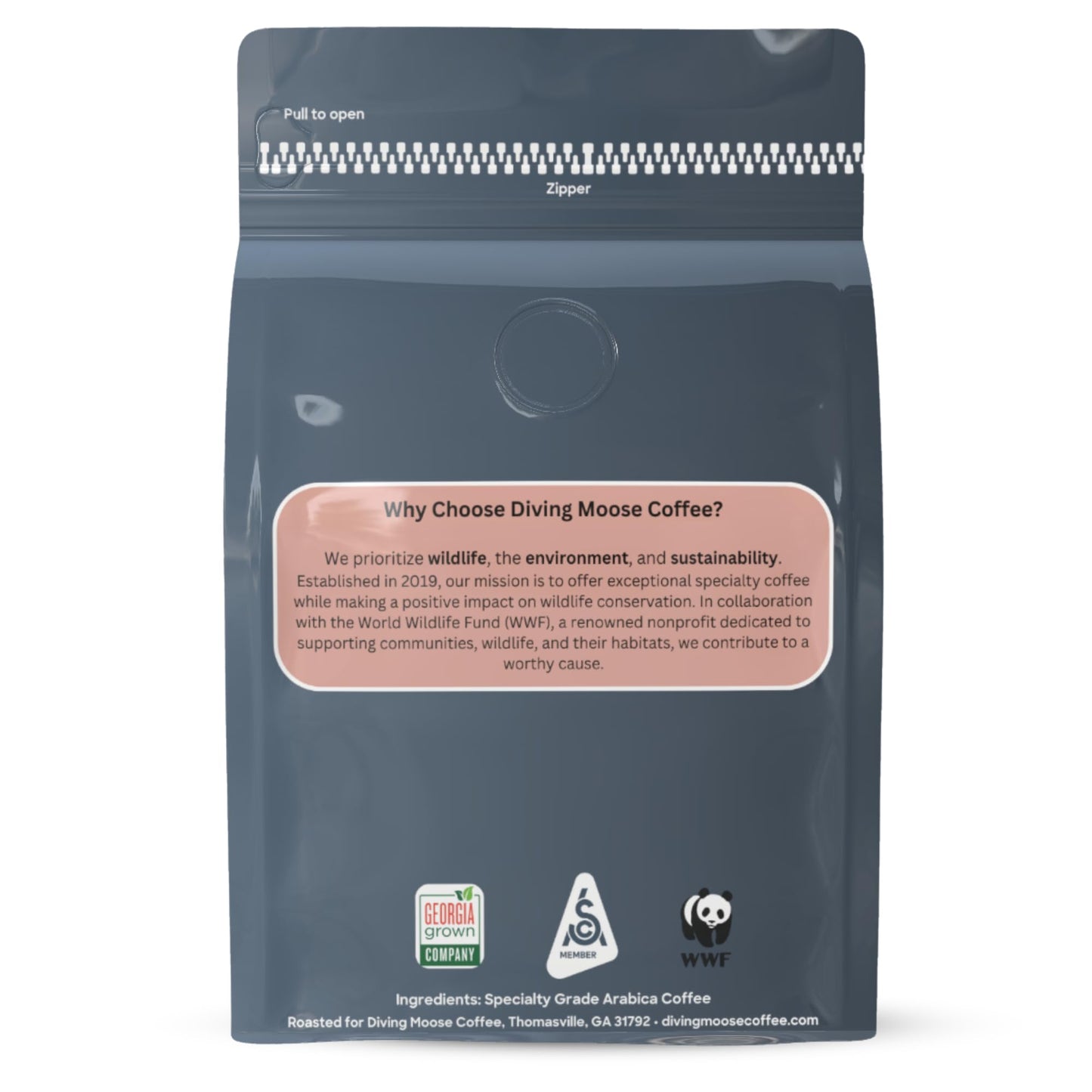 Diving Moose Coffee - The Rhinoceros Sumatra Gayo USDA Organic Medium Dark Roast (16oz / 1 LB) - Bakers Chocolate Raspberry Specialty Grade 100%