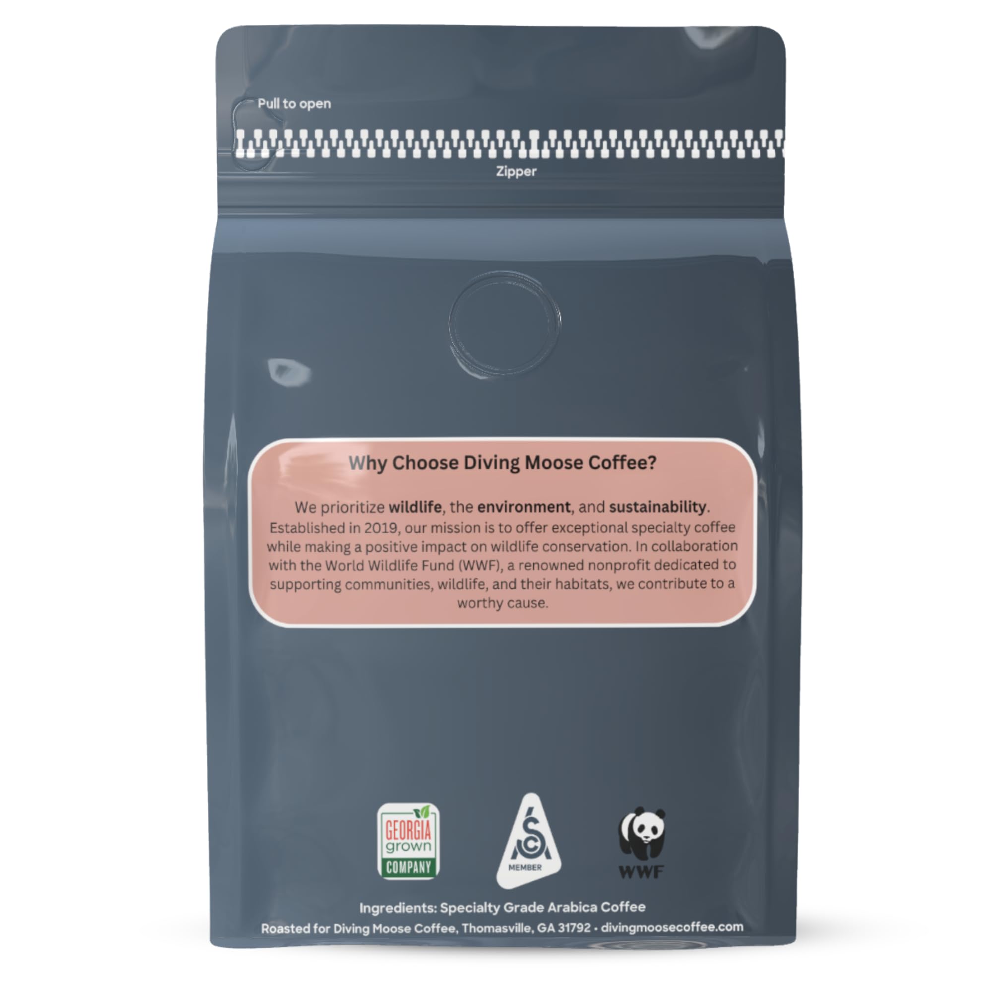 Diving Moose Coffee - The Rhinoceros Sumatra Gayo USDA Organic Medium Dark Roast (16oz / 1 LB) - Bakers Chocolate Raspberry Specialty Grade 100%