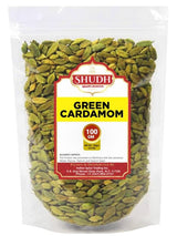 SHUDH GREEN CARDAMOM 100GM | 3.5 oz Green Cardamom Pods Spice (Hari Elachi) ~ All Natural | Vegan | Gluten Friendly | NON-GMO | Product of India
