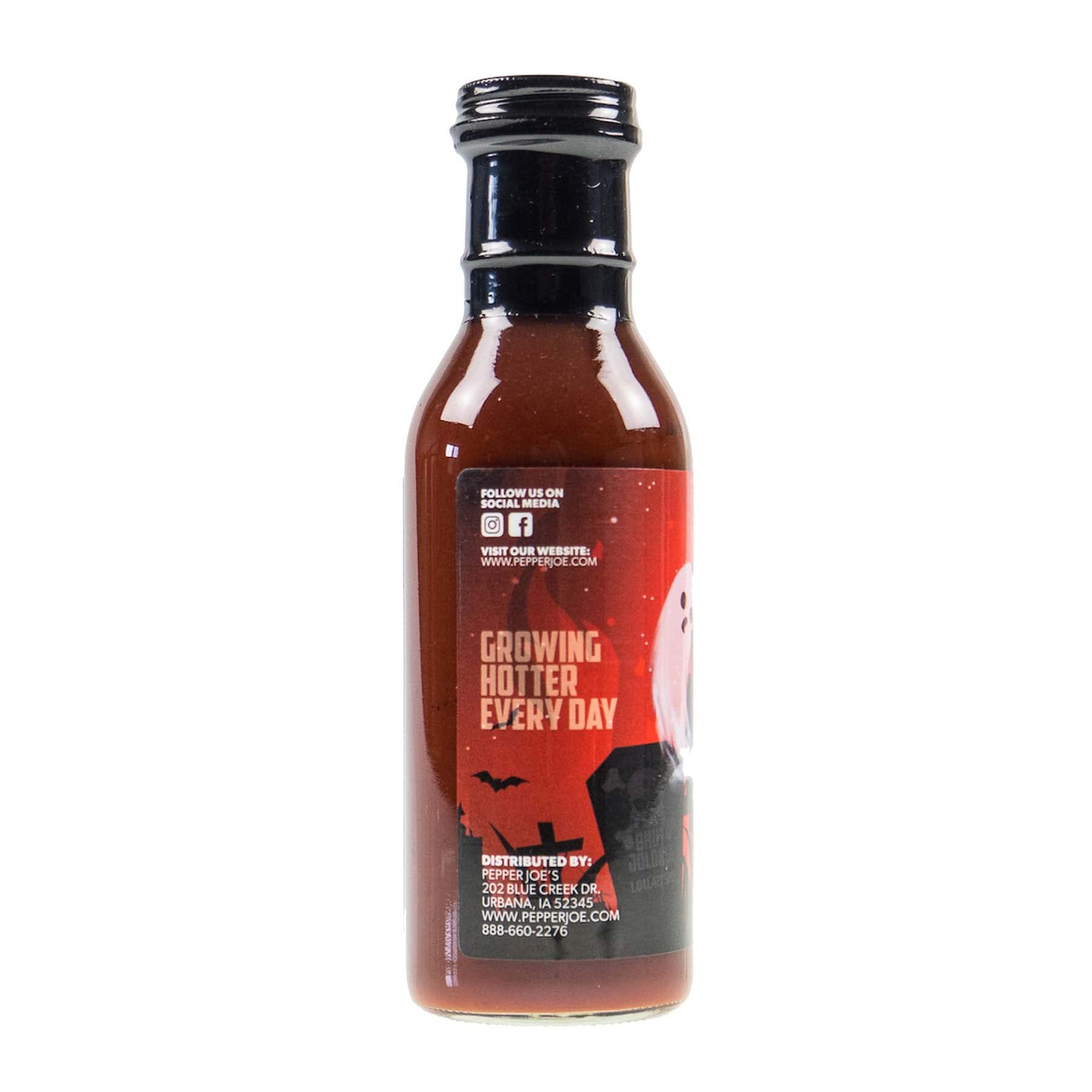 Pepper Joe’s Ghost Pepper BBQ Sauce - Hot and Spicy BBQ with Delicious Flavor Balance - Beer Infused Bhut Jolokia Pepper BBQ - 14 Ounces (3 Pack)