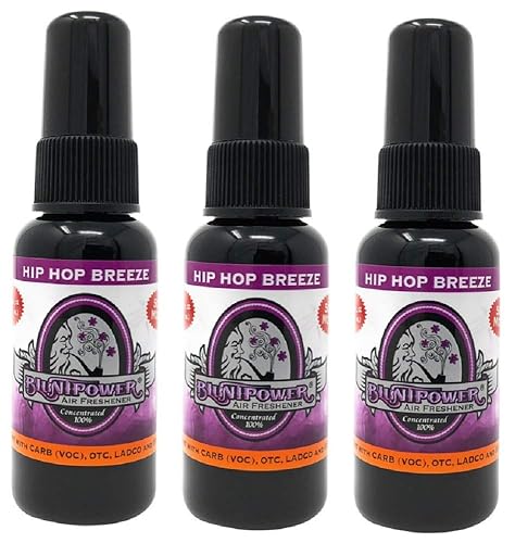 3 Pack BluntPower 1 Ounce Bottle Air Freshener Oil Based Concentrate and Oil for Burner - Hip Hop Breeze