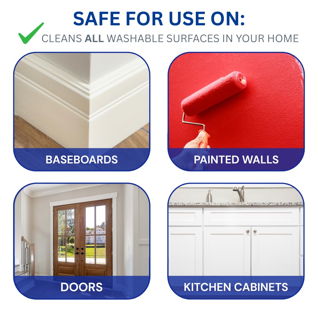 812 Wall & Baseboard Cleaner Spray - Safely Cleans Painted Walls, Baseboards, Kitchen Cabinets, Doors & More | Family & Pet Friendly | Made in America