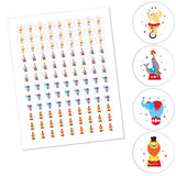 Big Dot of Happiness Carnival - Step Right Up Circus - Carnival Themed Round Candy Sticker Favors - Labels Fit Chocolate Candy (1 Sheet of 108)