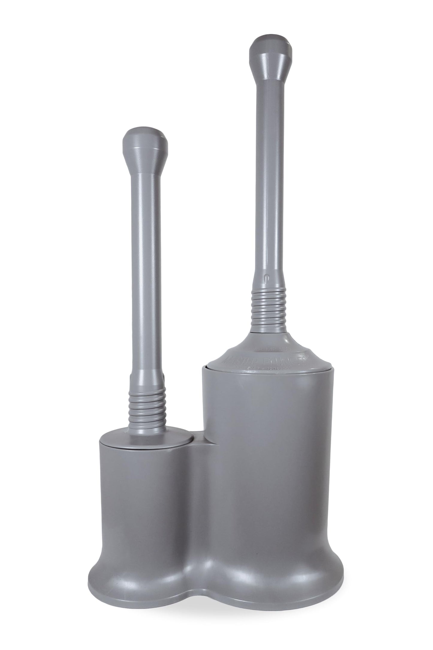 Master Plunger 500 & Toilet Brush Combo Set - Heavy-Duty Gray Toilet Plunger with High-Efficiency Brush and Holder - Durable, Compact Bathroom