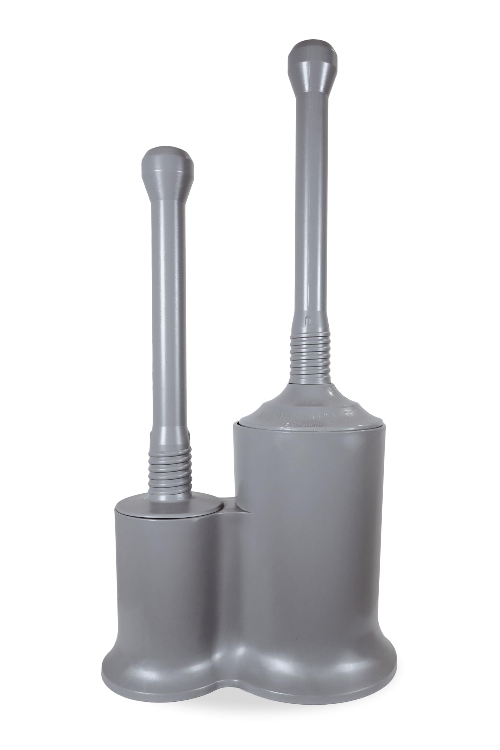 Master Plunger 500 & Toilet Brush Combo Set - Heavy-Duty Gray Toilet Plunger with High-Efficiency Brush and Holder - Durable, Compact Bathroom