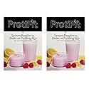 PROTIFIT - High Protein Lemon Raspberry Pudding & Shake Mix 2 Pack, 15g Protein, Low Calorie, Low Fat, Low Carb, Aspartame Free, Idea Protein