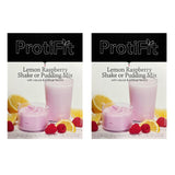 PROTIFIT - High Protein Lemon Raspberry Pudding & Shake Mix 2 Pack, 15g Protein, Low Calorie, Low Fat, Low Carb, Aspartame Free, Idea Protein