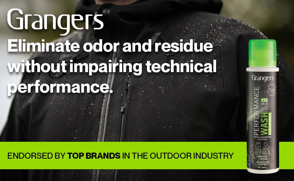Grangers Performance Wash - Technical Outerwear & Gore-Tex Cleaner (300 ml Bottle)| Restores Breathability and Maintains DWR on Waterproof Jackets