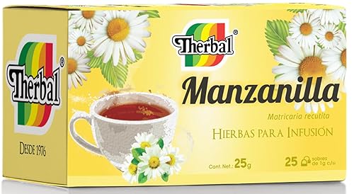 Therbal - Chamomile Tea (25ct) - Té de Manzanilla Sobres de 1g Cada Uno