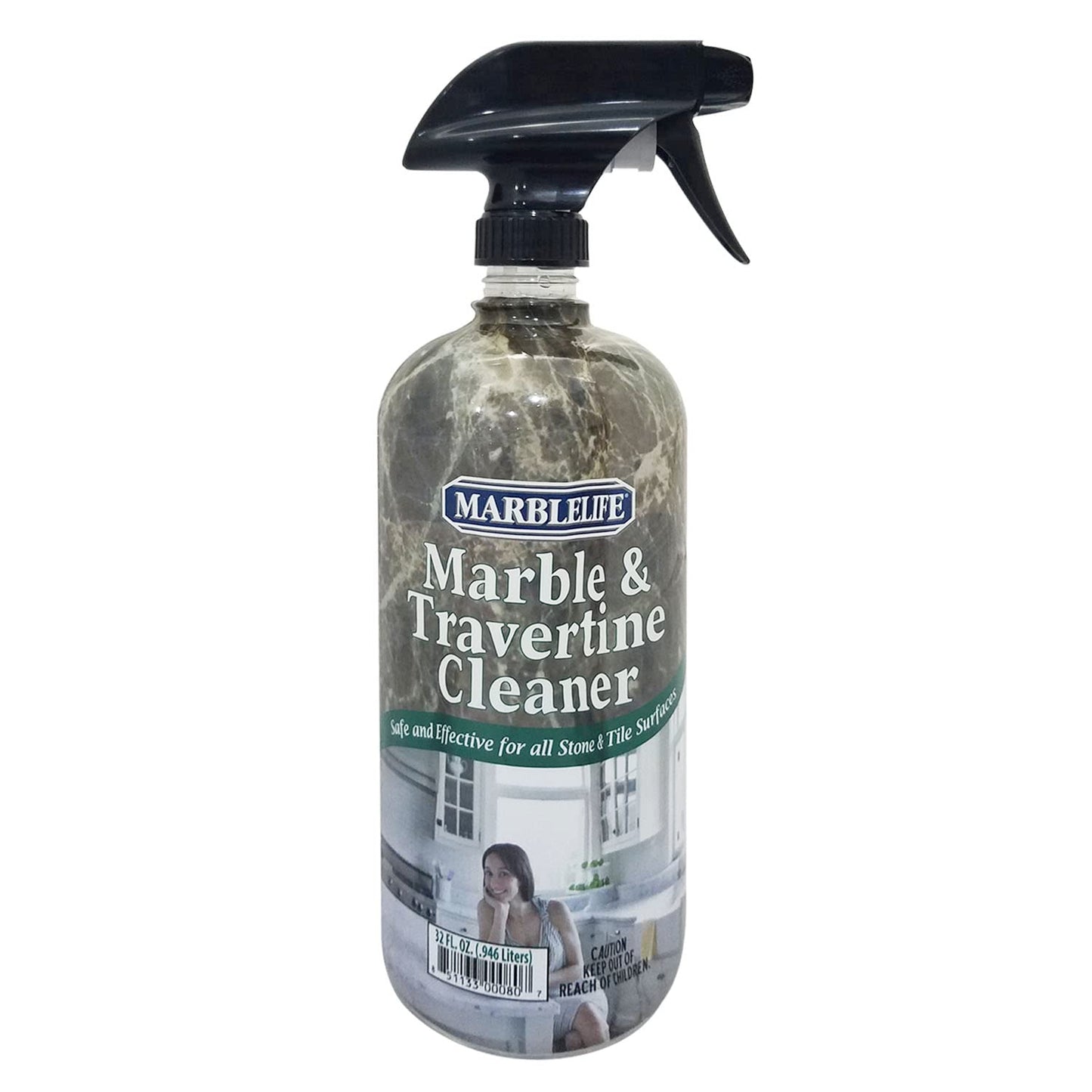 Marblelife InterCare Marble and Travertine, Natural Stone & Terrazzo Liquid Cleaner, Shower & Tile Surface Care, Floor, Walls & Countertop Cleaner