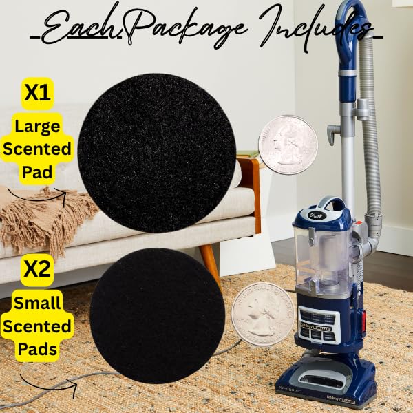 Vacuum Odor Eliminator Scent Pads - Vacuum Deodorizer & Air Freshener for Upright, Stick, Bagless & Robot Vacuums | Safe for Kids & Pets | Cocoa
