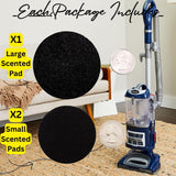 Vacuum Odor Eliminator Scent Pads - Vacuum Deodorizer & Air Freshener for Upright, Stick, Bagless & Robot Vacuums | Safe for Kids & Pets | Cocoa