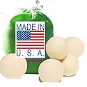5 Eco-Friendly Wool Dryer Balls -Set of Five 100% Handmade, Natural and Unscented Quality Wool from US Farms