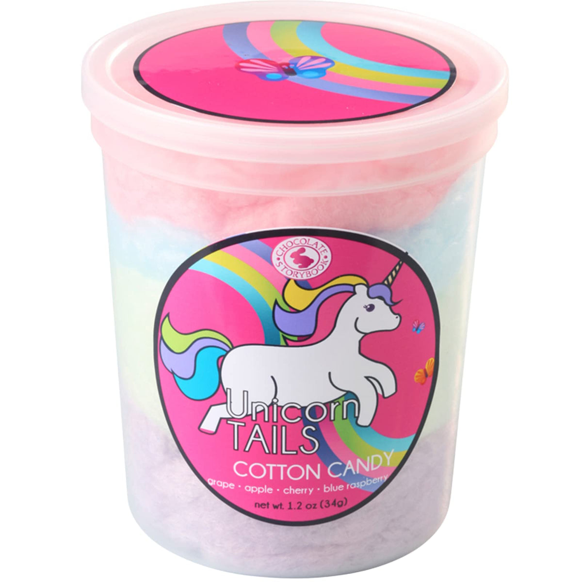 Unicorn Tails Gourmet Flavored Cotton Candy (12 Pack) - Unique Idea for Holidays, Birthdays, Gag Gifts, Party Favors…