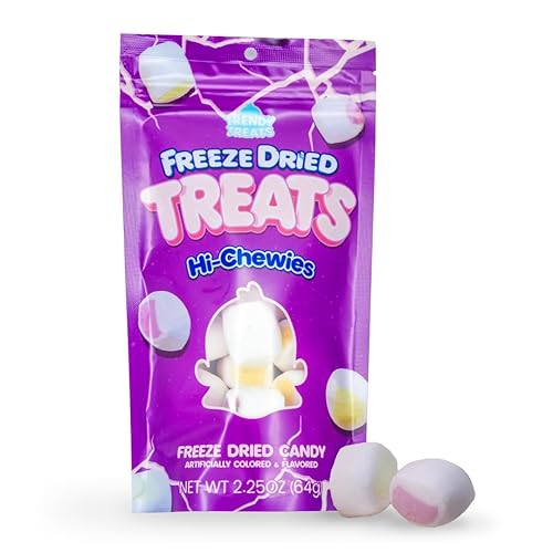 Trendy Treats Freeze Dried Fruity Candy - 2.25oz Resealable Bag - Strawberry, Green Apple, Mango & Grape Flavors - Light, Chew Crunchy Freeze-Dried