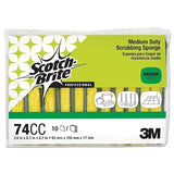 Scotch-Brite Professional Medium-Duty Scrubbing Sponge, 3 1/2 x 6 1/4, 10/Pack