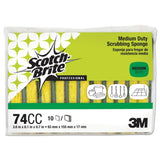 Scotch-Brite Professional Medium-Duty Scrubbing Sponge, 3 1/2 x 6 1/4, 10/Pack
