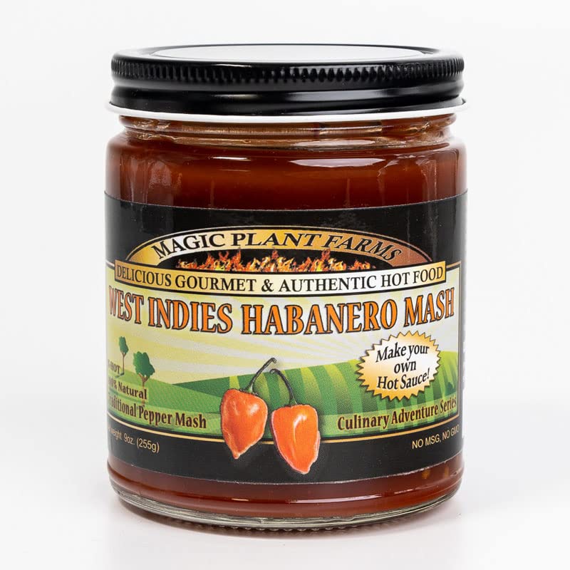 Red Habanero Chili Pepper Mash by Magic Plant - Versatile Hot Base with a Sweet, Aromatic Taste | Fresh Habanero Mash | For Hot Pepper Lovers | Turn
