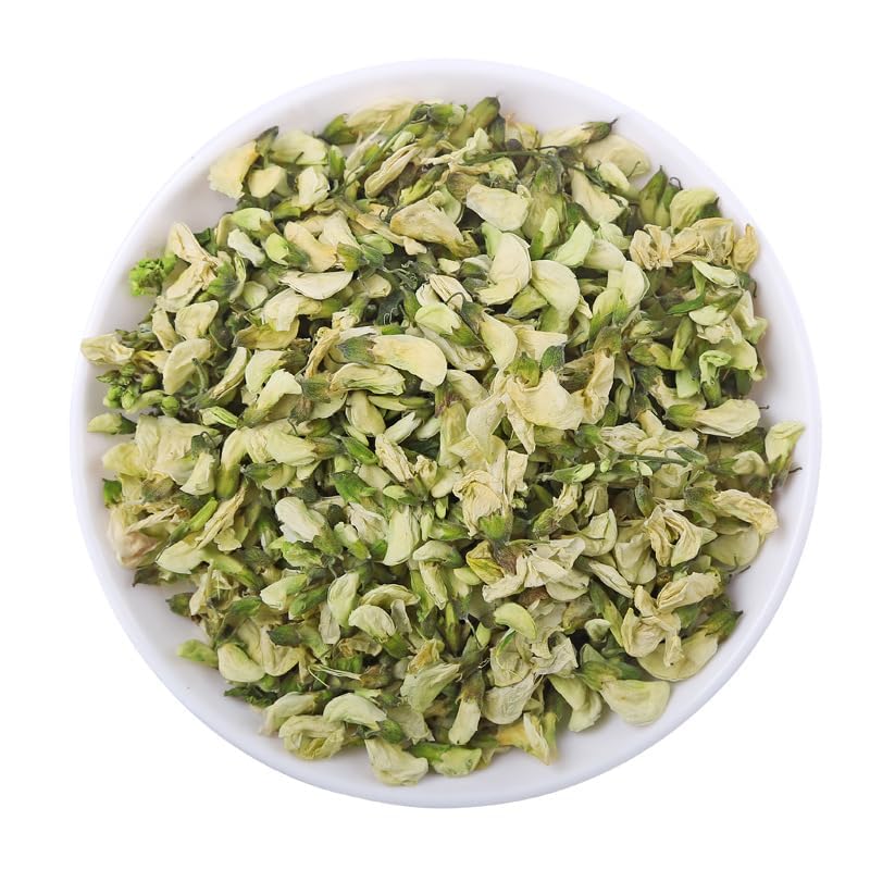 Zercumm Locust Flower Tea 500G Bulk Green Dehydrated Dried Locust Flower Acacia Flowers