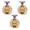 Libanais 10" Whole Wheat Traditional Lebanese Pita Bread, Vegan, Kosher, Halal, 3 Pack, 6 loaves per pack (18 Pitas). Freshly Baked Daily!