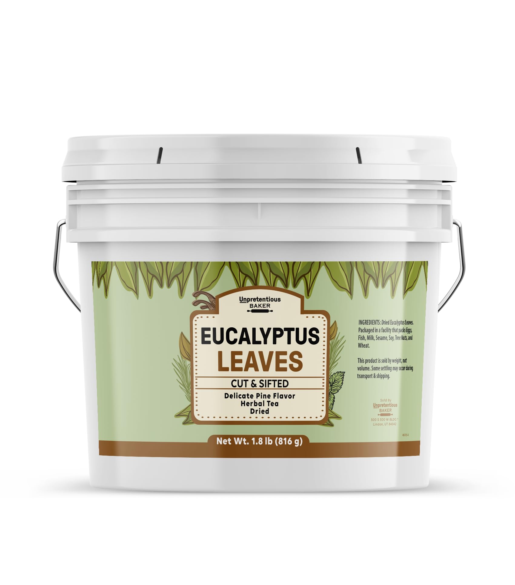 Unpretentious Eucalyptus Leaves, 1 Gallon, Herbal Tea, Cut & Sifted, Dried