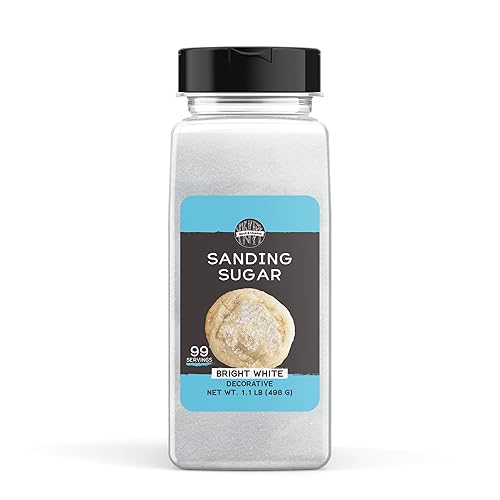 Birch & Meadow White Sanding Sugar, 1.1 lb. Colorful Sugar Crystals for Festive Holiday Baking