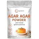 Agar Agar Powder, 1lb (16oz) | Planted-Based Source from Red Algae | Unflavored Thickening Agent for Cooking & Baking | Vegan Substitute for Beef