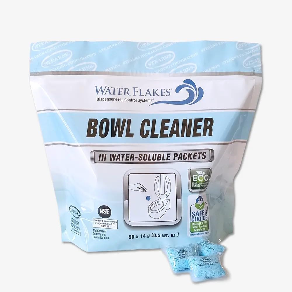 Stearns Water Flakes Bowl Cleaner in Premeasured Packets (2 Pails per Case; 90-0.5 oz. Packets per Pail)