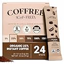 COFFREE Organic Instant Coffee Packets - Mold Free, Low Acid, Single-Origin Arabica - Low Caffeine Individual Single Serve Coffee Sticks - Travel