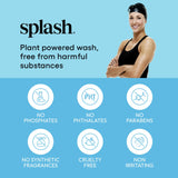 Splash Natural Laundry Detergent for Swimwear, Chlorine Neutralizer Swimsuit Wash, Hypoallergenic Liquid Laundry Detergent, Nontoxic & Color Safe