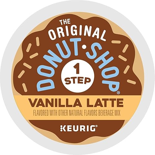 The Original Donut Shop Vanilla Latte, Single-Serve Keurig K-Cups, Flavored Coffee. Delightfully creamy. Deliciously dreamy. A Satisfyingly Sweet
