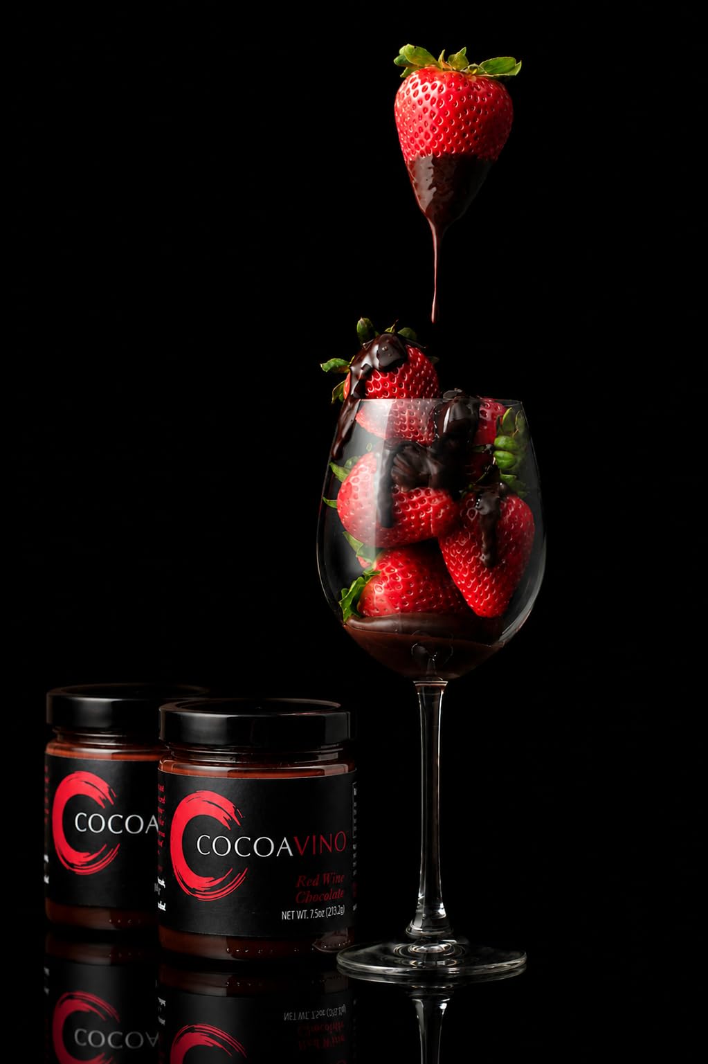 Cocoavino Red Wine Chocolate Spread - Gourmet Dark Belgian Chocolate with Red Wine Reduction - Artisan Dessert & Gift Spread - 7.75 oz