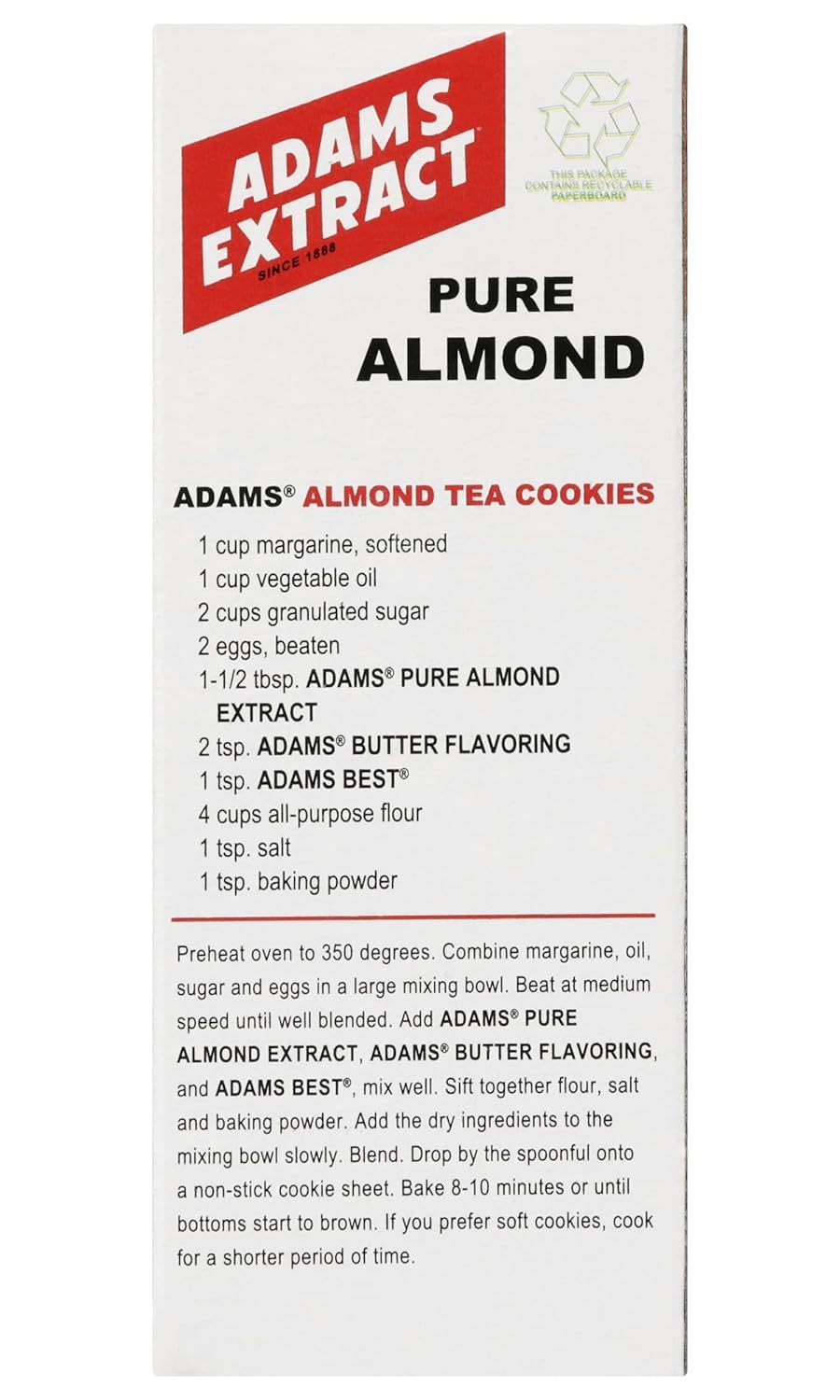 Adams Extract Flavoring Almond Extract 1.5oz. (Pack of 3)