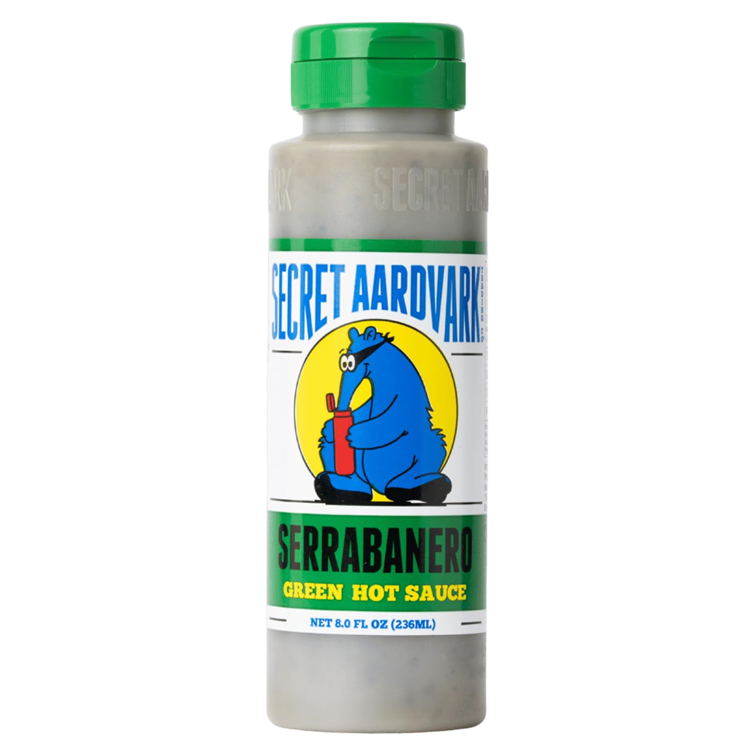 Secret Aardvark Serrabanero Green Hot Sauce, Non-GMO, 8 fl oz