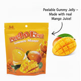 Peel n Feel Gummy Mango Jelly, Peelable Gummies with Real Mango Juice, 3 packs 8.47oz