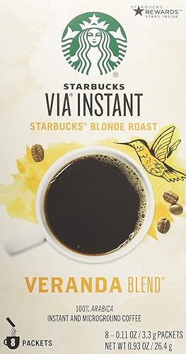 Starbucks VIA Instant Coffee, Veranda Blend, 8 CT