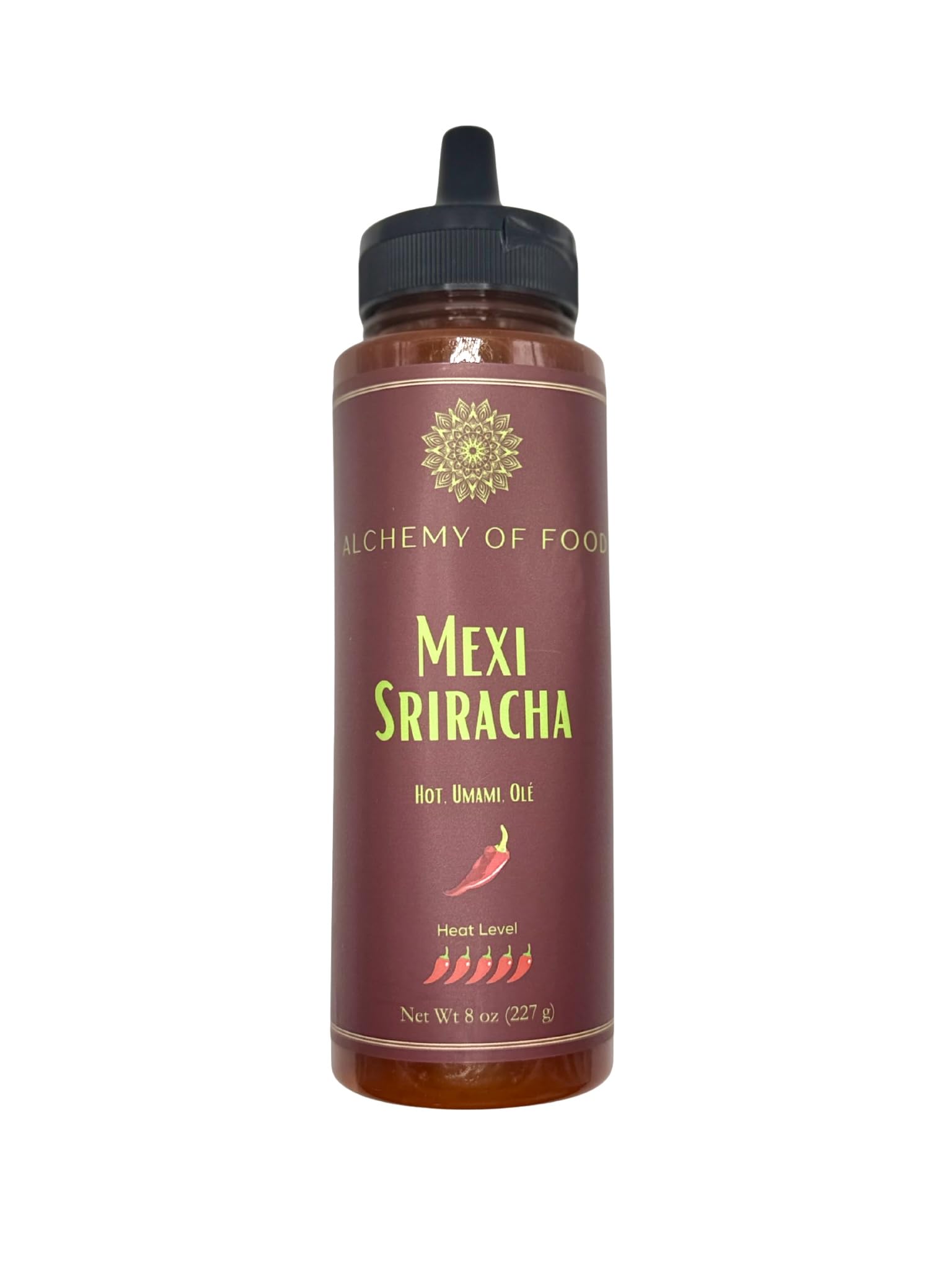Alchemy of Food Mexican Sriracha, Garlic Chili Hot Sauce Condiment for Sushi & Asian Cuisine, No Artificial Preservatives, Chef-Crafted with Rice
