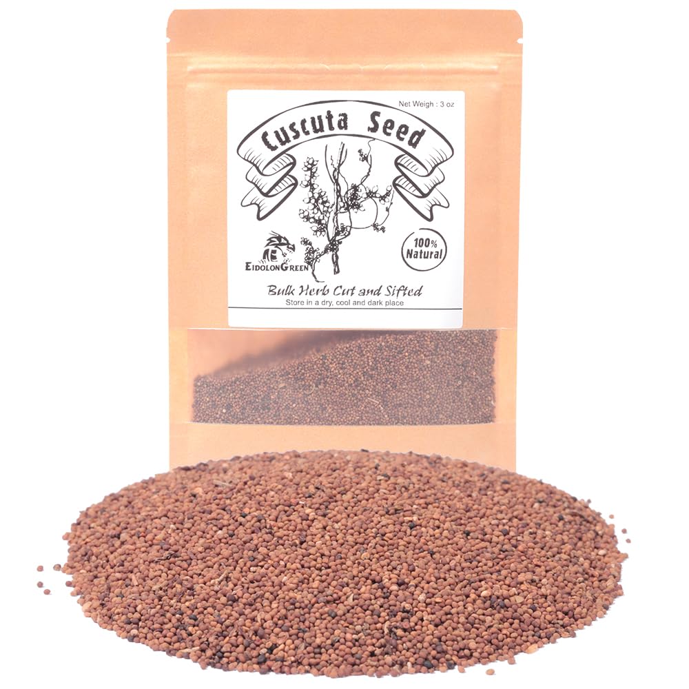 EidolonGreen [Chinese Herbal Medicine] Premium Cuscuta Herbal Tea (tu si zi/???) - Organic Dodder Leaf & Seed Tea, Dried Bulk Herb 88g (3oz)