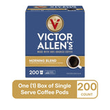 Victor Allen's Coffee Morning Blend, Light Roast, 200 Count, Single Serve Coffee Pods for Keurig K-Cup Brewers