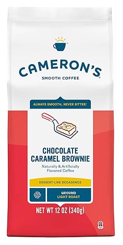 Cameron's Coffee Roasted Ground Coffee Bag, Flavored, Chocolate Caramel Brownie, 12 Ounce (Pack of 3)