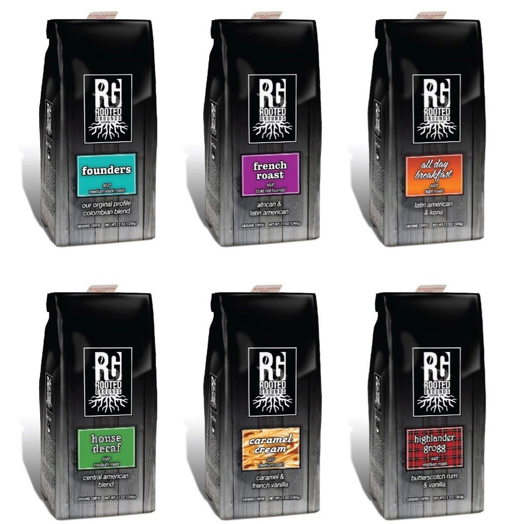 Rooted Grounds Small Batch Coffee - 100% Arabica Craft Coffee (Highlander Grogg)