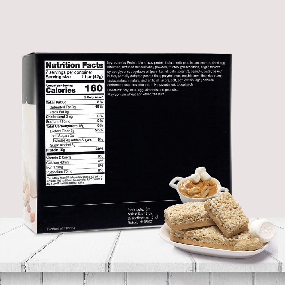 Proti-Thin Fluffy Nutter Protein Bar, 15g Protein, Low Carb Diet Bar, High Fiber Snack Bar, KETO Friendly, Ideal Protein Compatible, Gluten Free, 7