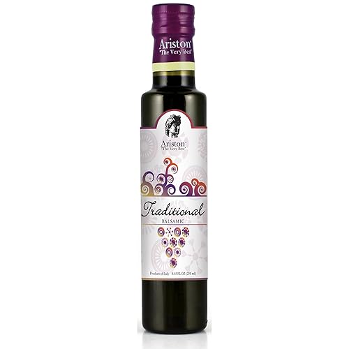 Ariston "The Very Best" Premium Balsamic Vinegar - Barrel Aged, Gourmet Quality, Product of Italy - Vegan, Gluten Free, GMO Free, No Added Sugar