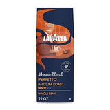 Lavazza House Blend Perfetto Whole Bean Coffee 12oz Bag, Medium Roast, Full-bodied, Intensity 3/5, 100% Arabica, Ideal for Drip Brewers, (Pack of 1)