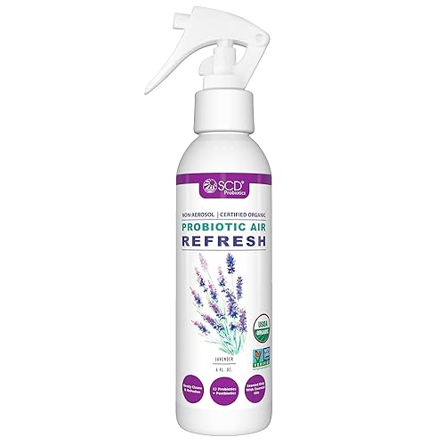 SCD Probiotics - Air Refresh Odor Eliminator Spray - Powerful Non-Aerosol Natural Odor Neutralizer - Home & Car Smell Deodorizer With Light Lavender