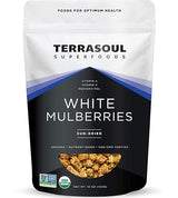Terrasoul Superfoods Organic Sun-dried White Mulberries, 16 Oz, Sweet Superfood Snacking, Smoothie Booster, and Nutrient-Packed Yogurt Topping