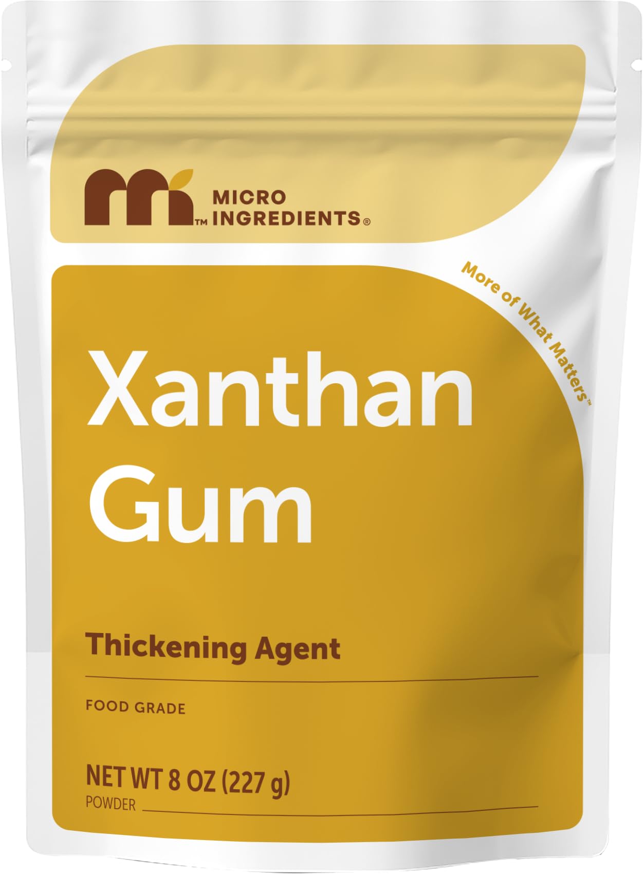 Micro Ingredients Xanthan Gum Powder, 8 oz | Unflavored Thickening Agent for Cooking | Keto & Gluten-Free Baking | Non-GMO, Vegan Friendly
