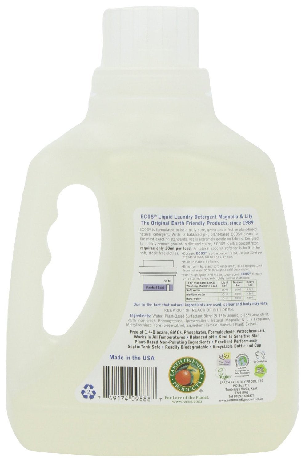 100 Oz Ecos Magnolia and Lilies Ultra Laundry Liquid