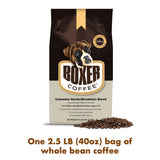 Boxer Coffee Light Roast Whole Bean - Colombian Nariño Breakfast Blend 2.5 LB Bag - Third Wave Specialty Grade, Gourmet Artisan Coffee